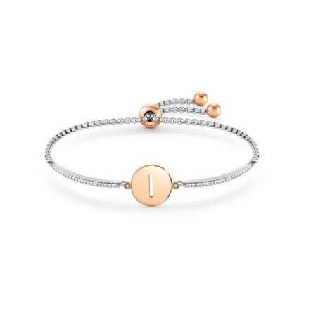 BRACCIALE MILLELUCI LETTERA I IN PVD ROSA DONNA NOMINATION  028007/009 NOMINATION