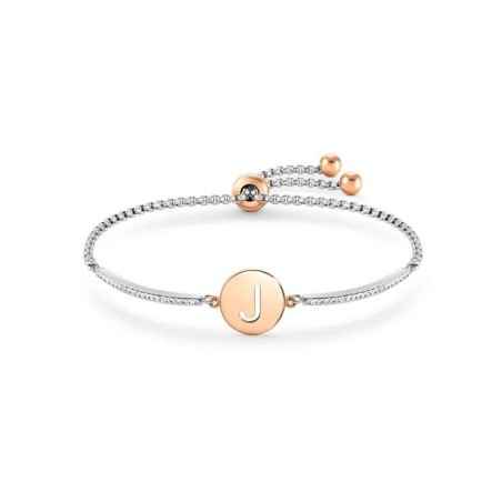 BRACCIALE MILLELUCI LETTERA J IN PVD ROSA DONNA NOMINATION  028007/010 NOMINATION