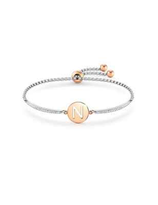 BRACCIALE MILLELUCI LETTERA N IN PVD ROSA DONNA NOMINATION  028007/014 NOMINATION