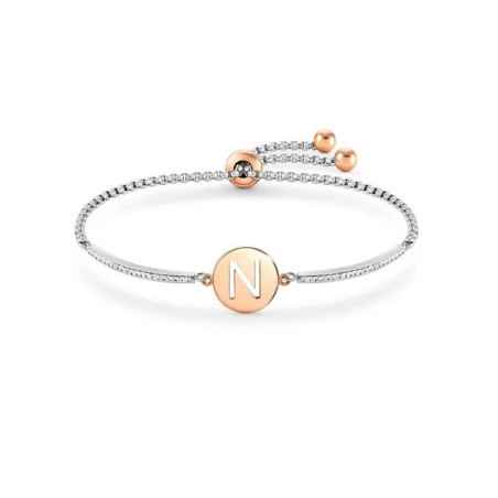 BRACCIALE MILLELUCI LETTERA N IN PVD ROSA DONNA NOMINATION  028007/014 NOMINATION