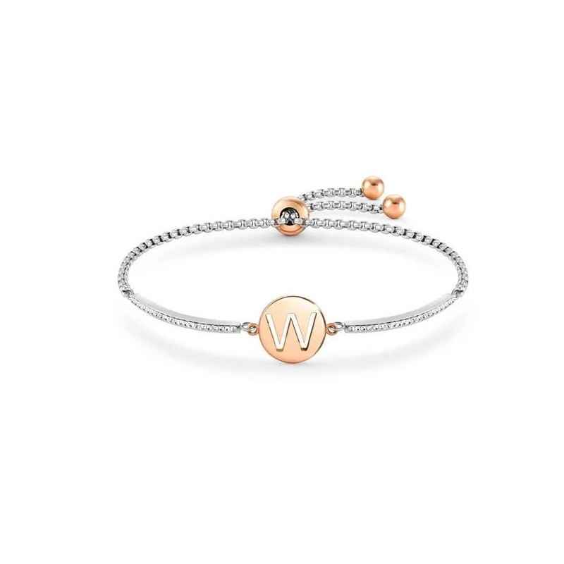 BRACCIALE MILLELUCI LETTERA W PVD ROSA DONNA NOMINATION 