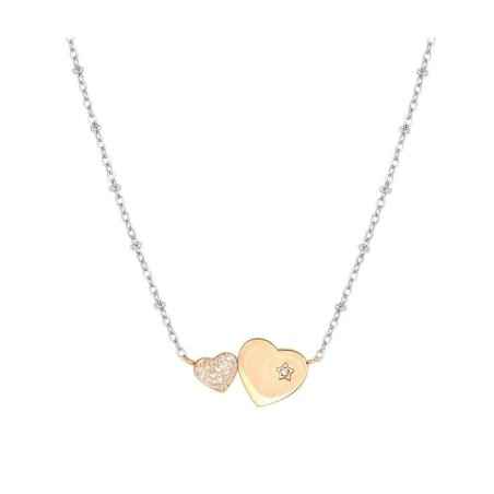 COLLANA HAPPYWORLD CUORI E ZIRCONI BIANCHI NOMINATION 028408/022 NOMINATION