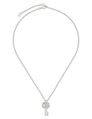 COLLANA IN ARGENTO PENDENTE CHIAVE DONNA GUCCI GG MARMONT YBB77072300100U Gucci