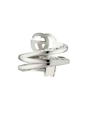 ANELLO IN ARGENTO A DOPPIA BANDA 13 DONNA GUCCI GG MARMONT YBC770719001013 Gucci