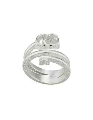 ANELLO DOPPIA BANDA IN ARGENTO 15 DONNA GUCCI GG MARMONT YBC770719001015 Gucci