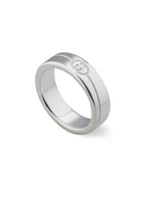ANELLO IN ARGENTO MISURA 13 UOMO-DONNA GUCCI INTERLOCKING G