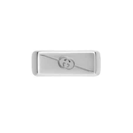 ANELLO IN ARGENTO MISURA 15 UOMO GUCCI INTERLOCKING G YBC774038001015 Gucci