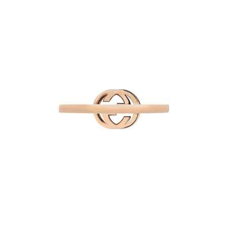 ANELLO ORO ROSA DIAMANTI DONNA GUCCI INTERLOCKING G