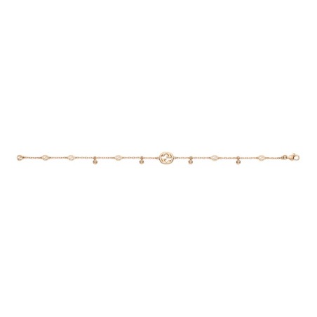 BRACCIALE ORO ROSA DIAMANTI DONNA GUCCI INTERLOCKING G