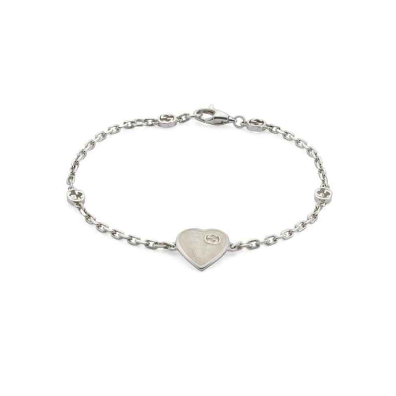 BRACCIALE HEART IN ARGENTO DONNA GUCCI INTERLOCKING G BRACCIALE HEART IN ARGENTO DONNA GUCCI INTERLOCKING G