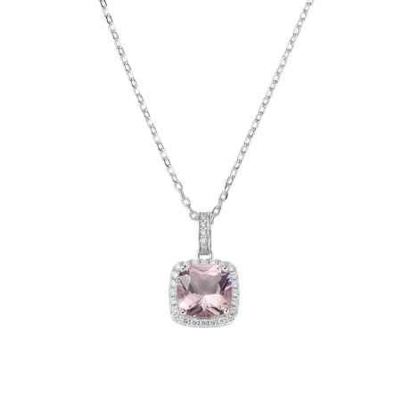 COLLANA LADY CON MORGANITE E ZIRCONI BIANCHI DONNA AMEN  CLQUABBMOZ Amen