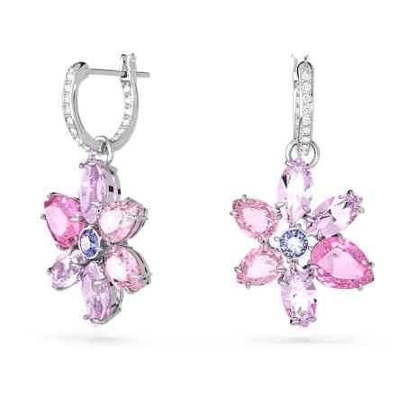 ORECCHINI PENDENTI GEMA FIORE ROSA DONNA SWAROVSKI