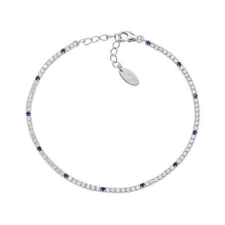 BRACCIALE TENNISMANIA ZIRCONI BLU E BIANCHI AMEN BT1B7BBL17 Amen