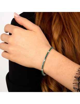 BRACCIALE TENNIS ZIRCONI BIANCHI E VERDI DONNA MORELLATO  SAIW232 MORELLATO