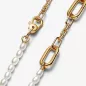 COLLANA MAGLIA LINK SMALL E PERLE DONNA PANDORA COLLANA MAGLIA LINK SMALL E PERLE DONNA PANDORA
