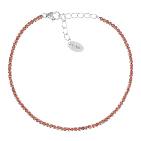BRACCIALE TENNISMANIA ZIRCONI ARANCIONI DONNA AMEN  BT1BAR17 Amen