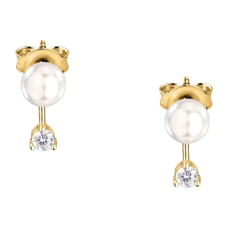 ORECCHINI PERLA E ZIRCONE BIANCO DONNA MORELLATO 