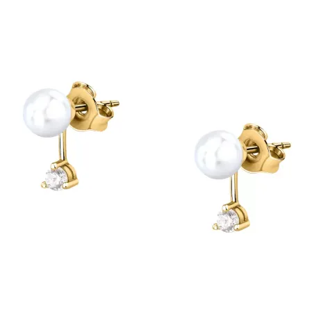 ORECCHINI PERLA E ZIRCONE BIANCO DONNA MORELLATO 
