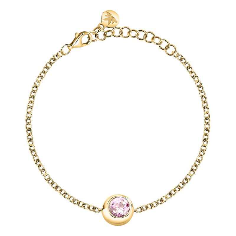 BRACCIALE QUARZO ROSA DORATO TESORI ETERNI DONNA MORELLATO 
