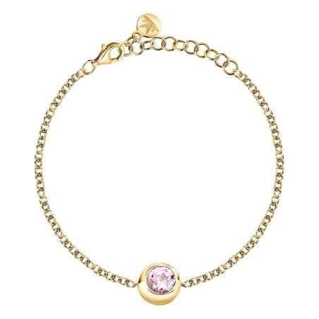 BRACCIALE QUARZO ROSA DORATO TESORI ETERNI DONNA MORELLATO  SAXN11 Morellato