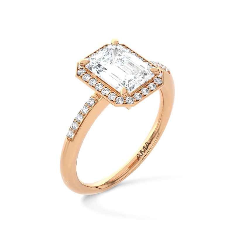 ANELLO ORO ROSA DIAMANTI COLTIVATI DONNA AMA ANELLO ORO ROSA DIAMANTI COLTIVATI DONNA AMA