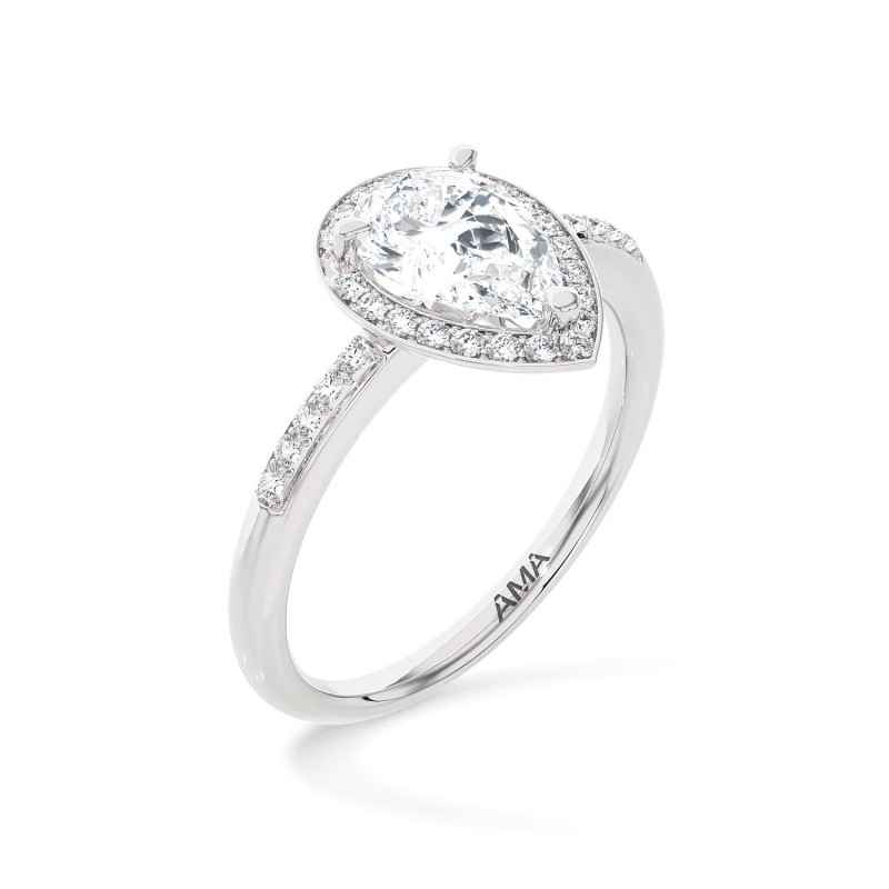 ANELLO ORO BIANCO DIAMANTI COLTIVATI DONNA AMA 