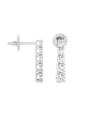 ORECCHINI ORO BIANCO DIAMANTI COLTIVATI DONNA AMA  AMA-OR-105-16 AMA