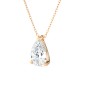 COLLANA ORO ROSA DIAMANTE COLTIVATO DONNA AMA 