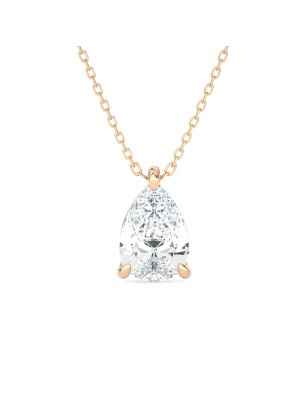 COLLANA ORO ROSA DIAMANTE COLTIVATO DONNA AMA 
