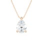 COLLANA ORO ROSA DIAMANTE COLTIVATO DONNA AMA 