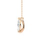 COLLANA ORO ROSA DIAMANTE COLTIVATO DONNA AMA 