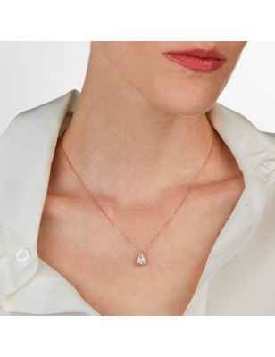 COLLANA ORO ROSA DIAMANTE COLTIVATO DONNA AMA  AMA-GI-201-16 AMA
