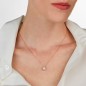 COLLANA ORO ROSA DIAMANTE COLTIVATO DONNA AMA 