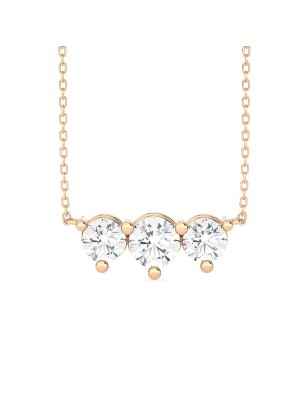 COLLANA ORO ROSA DIAMANTI COLTIVATI DONNA AMA 