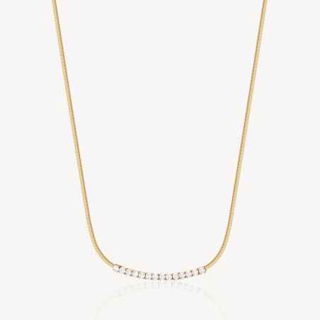 Collana dorata Desideri con zirconi bianchi Donna Brosway BEIN007 Brosway