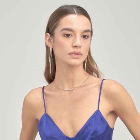 Collana dorata Desideri con zirconi bianchi Donna Brosway