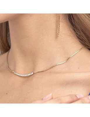 Collana dorata Desideri con zirconi bianchi Donna Brosway BEIN007 Brosway