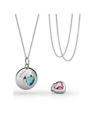 COLLANA ARGENTO DUE PIETRE COLORATE SUONAMORE DONNA LE BEBE'  SNM070 LE BEBE'