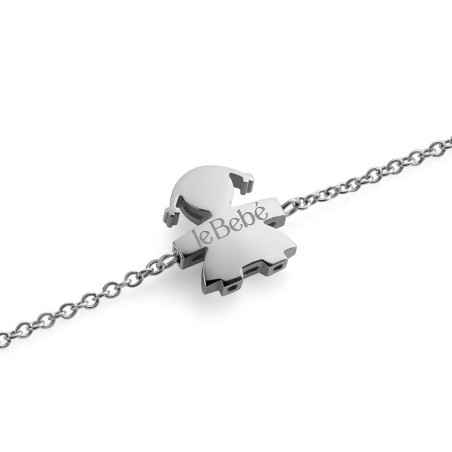 BRACCIALE BIMBA ORO BIANCO I TESORINI BIG DONNA LE BEBE' 