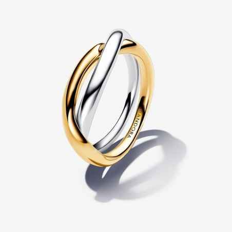 ANELLO FASCIA INTRECCIATA BICOLORE MIS.50 DONNA PANDORA  163262C00-50 Pandora