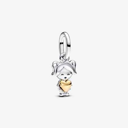 CHARM PENDENTE BIMBA FELICE DONNA PANDORA MOMENTS 763601C00 Pandora