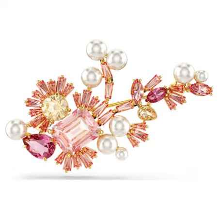 SPILLA GEMA CRYSTAL PEARL FIORE ROSA DONNA SWAROVSKI  5688478 SWAROVSKI