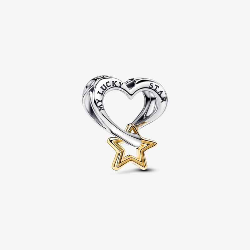 CHARM OPENWORK CUORE E STELLA MY LUCKY STAR DONNA PANDORA 