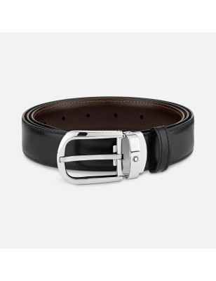 CINTURA PELLE NERA MARRONE UOMO MONTBLANC MEISTERSTUCK