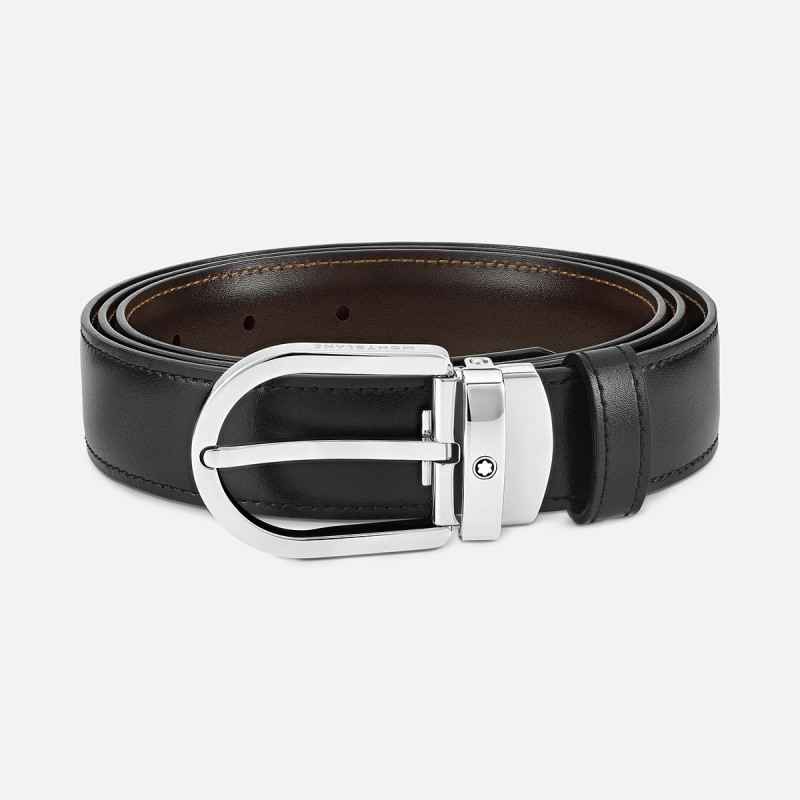 CINTURA REVERSIBILE PELLE NERA MARRONE 30MM UOMO MONTBLANC CINTURA REVERSIBILE PELLE NERA MARRONE 30MM UOMO MONTBLANC