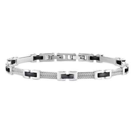 BRACCIALE ACCIAIO PVD NERO CROSS UOMO MORELLATO  SKR36 MORELLATO