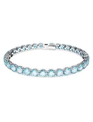 BRACCIALE TENNIS TAGLIO TONDO BLU M DONNA SWAROVSKI 