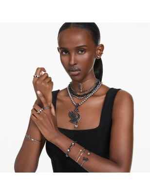 BRACCIALE RIGIDO SWAN CIGNO NERO SWAROVSKI 5678048 Swarovski