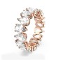 ANELLO VITTORE PLACCATO ORO ROSA MIS.55 DONNA SWAROVSKI 