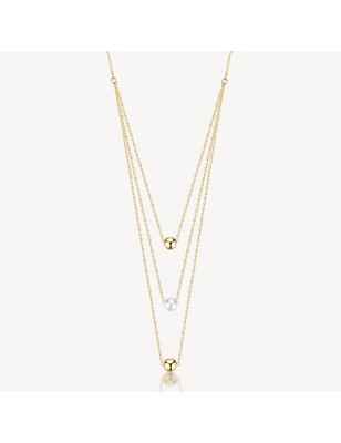 COLLANA MULTIFILO ACCIAIO PVD ORO DONNA BROSWAY PERFECT BPC08 Brosway